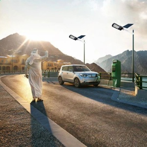 Lampa stradala solara 100w, 206 led-uri, 2 trepte iluminare, telecomanda, aluminiu - Img 3