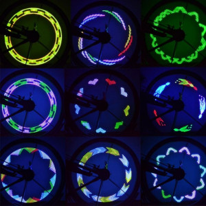 Lumini spite bicicleta, led rgb, 12 modele luminoase, senzor miscare, baterii cr2032 - Img 11