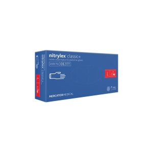 MANUSI PROTECTIE ALBASTRE DIN NITRIL CLASSIC L SET 100BUC NITRYLEX - Img 3