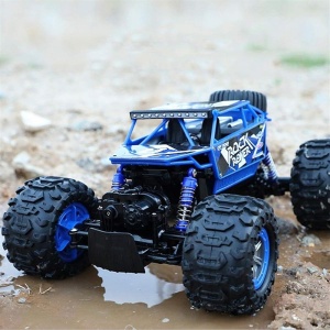 Masina cu telecomanda rock rover 4wd, pentru uscat, apa si zapada, scara 1:12, tractiune 4 roti, albastra - Img 9