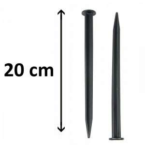 Separator gazon inaltime 4.5 cm, lungime 100 cm, 6 gauri prindere, negru - Img 20