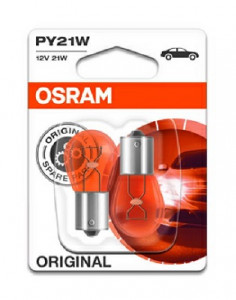 SET 2 BECURI 12V PY21W ORIGINAL BLISTER OSRAM - Img 1