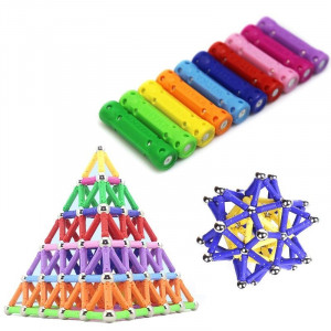 Set constructie magnetic 3d, 230 piese, joc educativ creativ, varsta 6+, procart - Img 1