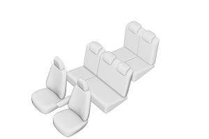 SET HUSE SCAUN DACIA LODGY 7 LOCURI 2013- (BANCHETA FRACTIONATA) TIP 1 CU TETIERE SPATE IN FORMA DE L - Img 3