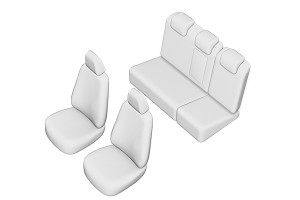 SET HUSE SCAUN HYUNDAI TUCSON 2005-2010 (BANCHETA FRACTIONATA) CU TETIERE IN FORMA DE L - Img 3