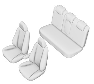 SET HUSE SCAUN NISSAN QASHQAI 2017- (BANCHETA FRACTIONATA) CU TETIERE IN FORMA DE L - Img 2