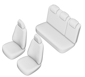 SET HUSE SCAUN SKODA FABIA 2013- (BANCHETA FRACTIONATA) CU TETIERE SPATE IN FORMA DE L - Img 2