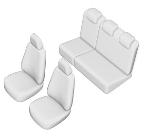 SET HUSE SCAUN SUZUKI SX 4 2007- (BANCHETA FRACTIONATA) CU TETIERE SPATE IN FORMA DE L - Img 2