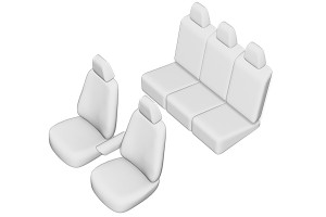SET HUSE SCAUN VOLKSWAGEN SHARAN 5 LOCURI 2000-2005 (SCAUNE INDIVIDUALE SPATE) - Img 2