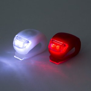 Set lumini bicicleta cu LED cu acoperire siliconica2 buc./set - Img 2