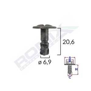 SURUB CAPAC MOTOR PENTRU VW/AUDI/SKODA 6.9X20.6MM - NEGRU SET 5 BUC - Img 4