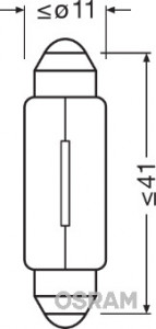 BEC 12V C10W ORIGINAL SET 10 BUC OSRAM - Img 2