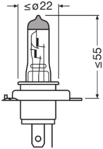 BEC 12V H4 60/55 W ORIGINAL OSRAM - Img 4