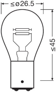 BEC 12V P21/4W ORIGINAL SET 10 BUC OSRAM - Img 3