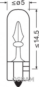 BEC 12V W1.2W ORIGINAL SET 10 BUC OSRAM - Img 2