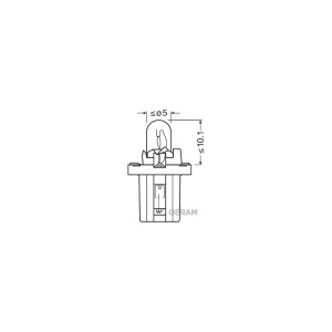 BEC BORD BX8.5D SOCLU VERDE DESCHIS 12V 2W SET 10 BUC OSRAM - Img 3