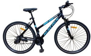 Bicicleta dama 700c hibrid, munte, oras, 21 viteze shimano, v-brake, cadru 17 inch aluminiu - Img 1