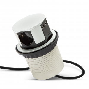 Bloc multipriza incorporabil, 3 prize + USB - Img 2