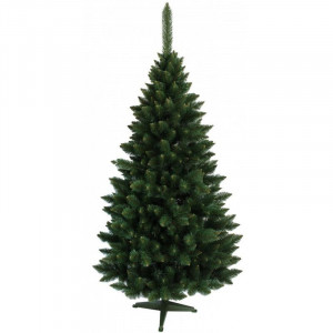 Brad artificial de craciun, aspect pin himalaya, inaltime 200 cm, verde natural, suport - Img 3