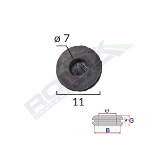 CAPAC CAUCIUC INCHIS UNIVERSAL DIAMETRU 7MM SET 10 BUC - Img 3