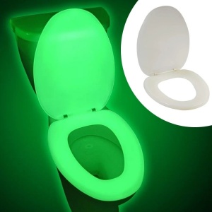 Capac de wc fosforescent, soft close, lumineaza verde in intuneric - Img 3