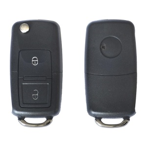 CARCASA CHEIE CONTACT PENTRU VOLKSWAGEN JETTA / PASSAT (B5-B6-B7) / POLO / SCIROCCO / TIGUAN, 2 BUTOANE, CU CHEIE - Img 5