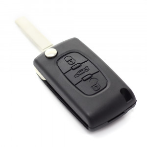 Citroen / Peugeot 307 - Carcasa tip cheie briceag cu 3 butoane, lama VA2-SH3, fara suport baterie, buton portbagaj - Img 7