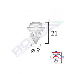 CLIPS DE PRAG EXTERIOR PENTRU PASSAT B6 SET 10 BUC - Img 2