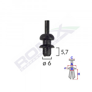 CLIPS FIXARE AGATATOR CITROEN FIAT PEUGEOT SEAT SKODA - NEGRU SET 10 BUC