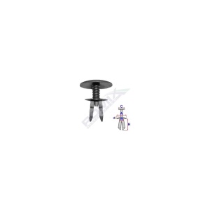 CLIPS FIXARE PARBRIZ PENTRU GRUP VAG - NEGRU SET 10 BUC - Img 3