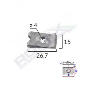 CLIPS METALIC FIXARE UNIVERSAL SET 10 BUC - Img 1