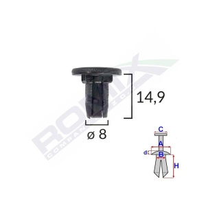 CLIPS TAPITERIE PENTRU RENAULT LAGUNA/SCENIC II SET 10 BUC - Img 4