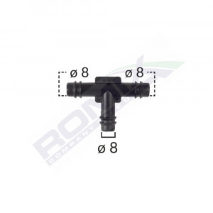 CONECTOR FURTUN TEU UNIVERSAL 8MM - NEGRU SET 5 BUC - Img 2