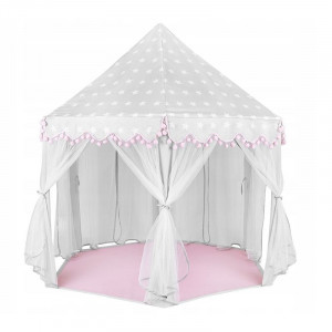Cort tip castel, forma hexagonala, 135x140 cm, 6 ferestre cu perdele, pliabil, husa depozitare - Img 3