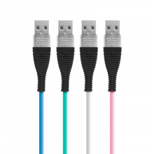 Delight - Cablu de date - USB Type C - înveliş siliconic, 4 culori, 1 m - Img 2