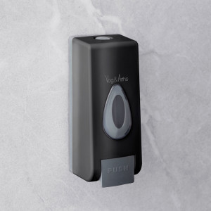 Dozator manual de săpun lichid Vog und Arths - 350 ml, de perete - negru - Img 2
