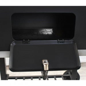 Gratar bbq pe carbune, capac rabatabil cu termometru, roti transport, 115x46x106 cm, grill 61.5x46x51 cm - Img 14