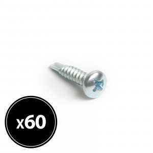 HANDY - Şurub pentru tablă autofiletant, cap plat - 4,2 x 19 mm, 60 buc. / pachet - Img 1
