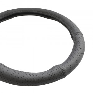 HUSA VOLAN PIELE NATURALA PERFORATA NEGRU 44-46 CM - Img 2