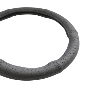 HUSA VOLAN PIELE NATURALA PERFORATA NEGRU 44-46 CM - Img 7