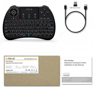 Mini tastatura iluminata, wireless cu touchpad, reiie h9+ - Img 9