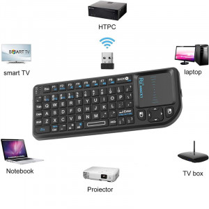 Mini tastatura wireless smart tv, pc, tableta, xbox 360, ps3, cu touchpad rii x1 - Img 10