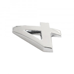 ORNAMENT AUTO 3D. CIFRA 4. 26 MM. CROMAT - Img 1