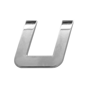 ORNAMENT AUTO 3D. LITERA U. 26 MM. CROMAT - Img 6