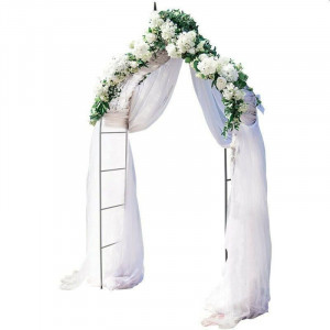 Pergola decorativa de gradina, constructie metalica, stil gothic, 240x150x37 cm - Img 3