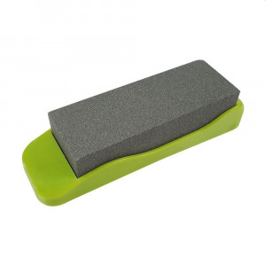 Piatra de ascutit cutitele, suport din plastic, 15 cm, diverse culori - Img 3