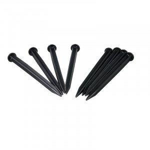 Pini plastic pentru fixare separator gazon, lungime 20 cm, negri - Img 1