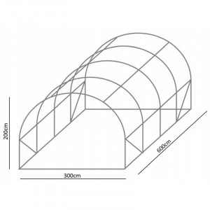 Sera tip tunel pentru gradina, 6x3x2 m, folie pe 140g/mp, filtru uv4, ferestre - Img 12