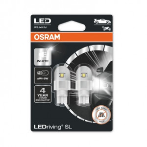 SET 2 BECURI AUXILIARE CU LED 12V (W16W) WHITE 6000K BLI OSRAM - Img 1