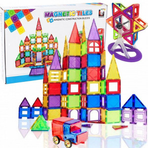 Set constructie magnetic, 106 piese, joc educativ si creativ, varsta 3+, procart - Img 1